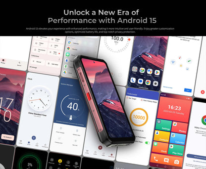 【NUEVO】OUKITEL WP56 Teléfono resistente, batería de 16000 mAh, carga de 45 W, 36 GB + 512 GB, pantalla FHD de 6.8" a 120 Hz, procesador MTK7050, cámara de 32 MP + 108 MP, Android 15