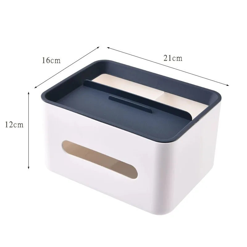 Caja de almacenamiento multifuncional para escritorio, caja de pañuelos, caja de cartón para cajones, estante para guardar artículos diversos con control remoto, organización de almacenamiento de escritorio