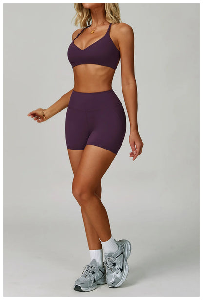 2 Piece Set Women's Tracksuit Fitness Clothes Yoga Sets Sportswear Workout Bra High Waist Leggings Set Gym Clothing Sports Suits