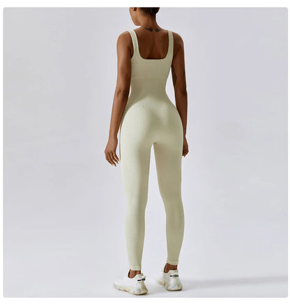 Traje de yoga de una pieza sin costuras de primavera, conjunto de entrenamiento de fitness para danza y tonificación abdominal, mono elástico, ropa deportiva de gimnasio con efecto push up