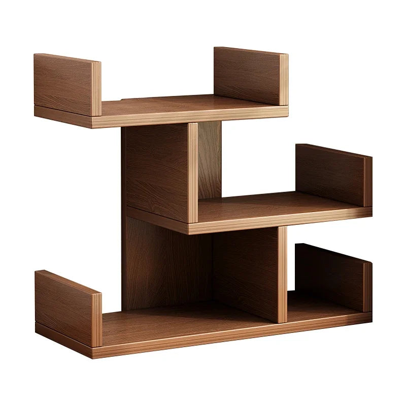 Estantería de escritorio para libros, estantería de almacenamiento y escritorio para el hogar, estantería pequeña para dormitorio, oficina, estante simple de varias capas