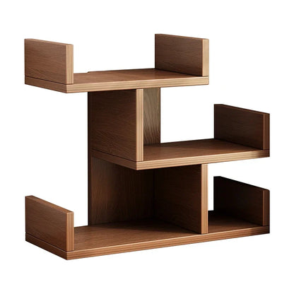 Estantería de escritorio para libros, estantería de almacenamiento y escritorio para el hogar, estantería pequeña para dormitorio, oficina, estante simple de varias capas