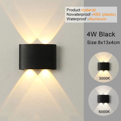 Apliques de pared LED modernos para interiores y exteriores, luces blancas de montaje en pared para sala de estar, pasillo, dormitorio, decoración