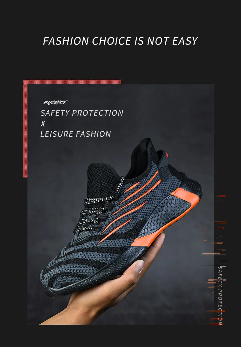 Zapatos de seguridad para hombre, zapatillas de trabajo antiperforación, calzado laboral indestructible, botas de trabajo ligeras para hombre, botas de seguridad.