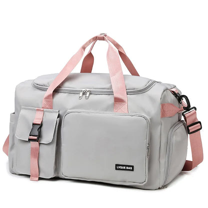 Bolsa deportiva de gimnasio, bolsa de viaje seca y húmeda para mujer, para natación, hombro, bandolera, fitness, viajes al aire libre, bolsa de viaje de fin de semana, bolsa de lona