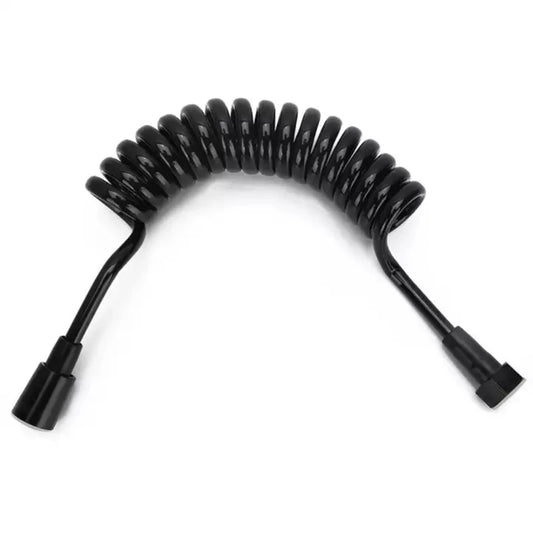 Mangueras de plomería para ducha de baño, lavadora, inodoro, pistola rociadora, cable telefónico, resorte telescópico, manguera de tubo blanco y negro, suministros para baños.