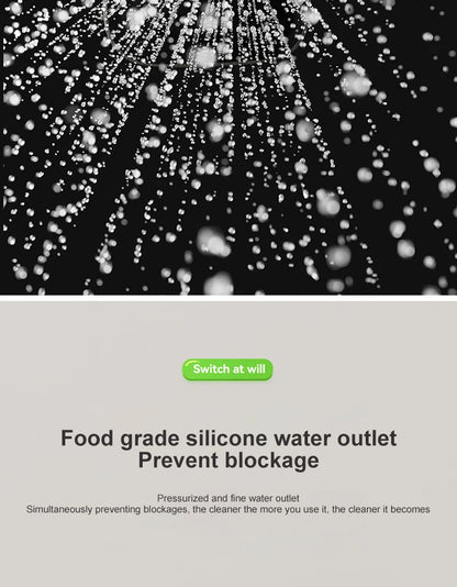 Sistema de ducha con luz ambiental y botones de piano grises, pantalla digital, grifos tipo lluvia y cabezal de ducha.