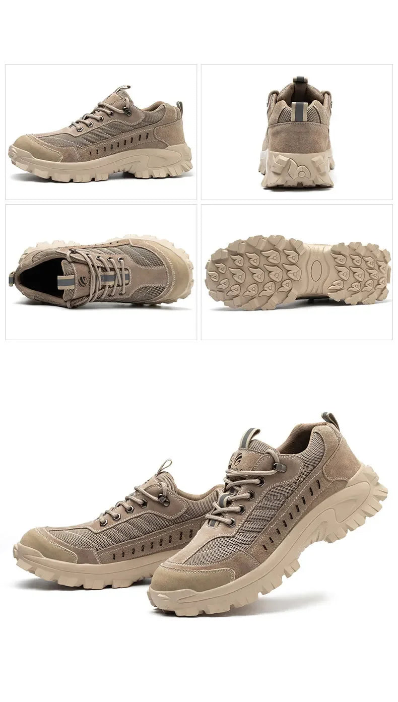 Spring New Men's Steel Toe Safety Shoes Breathable Work Shoes Anti Crush And Piercing High Temperature Resistant Wear Proof
