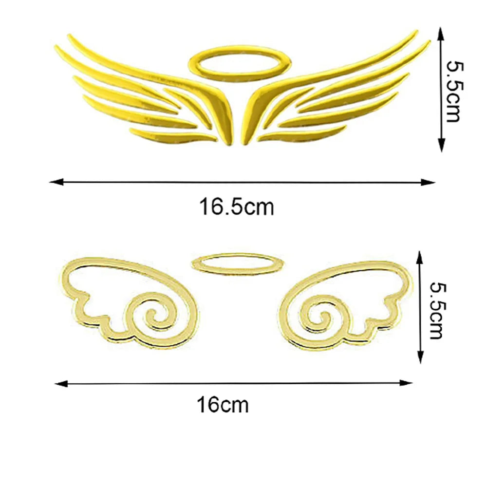 Calcomanía con emblema y logotipo de alas de ángel de hada en 3D para coche, camión, furgoneta, etc.