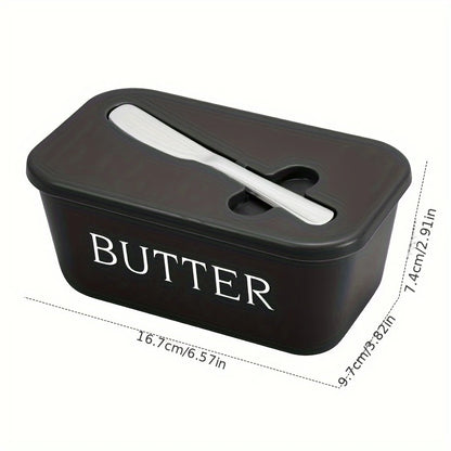 Caja contenedora de mantequilla con cuchillo, caja de almacenamiento sellada simple para restaurante, caja de queso con cuchillo, rebanador de mantequilla, plato de mantequilla, vajilla