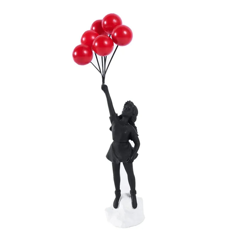 Decoración del hogar, decoración de la habitación, escultura creativa de globo de amor para niña, adornos abstractos modernos para el hogar, escritorio, estudio, oficina.