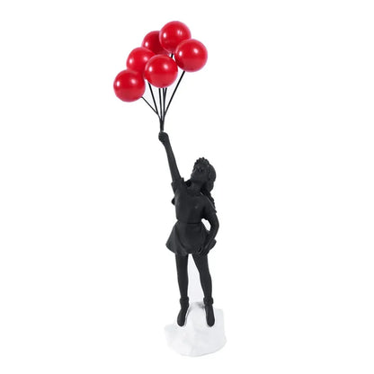 Decoración del hogar, decoración de la habitación, escultura creativa de globo de amor para niña, adornos abstractos modernos para el hogar, escritorio, estudio, oficina.