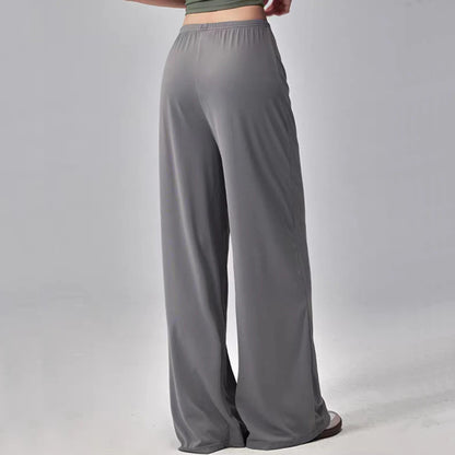 Pantalones de Yoga de Cintura Alta para Mujer, Pierna Ancha, Sueltos, Casuales, Deportivos, para Fitness, Correr, con Cordón Elástico XP207