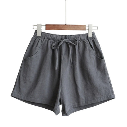 Pantalones cortos de verano para mujer, informales, de cintura alta, para adolescentes y niñas, transpirables, para correr y playa
