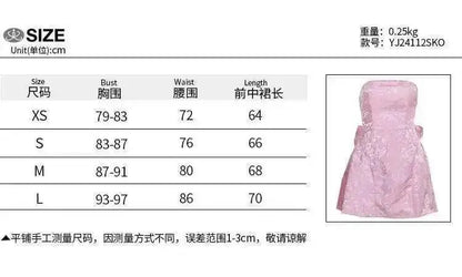Townlike Jacquard Waist Wrap A-line Dress Women Mini 2024 Spring Summer Dress Elegant Bow Backless Sexy Party Dresses