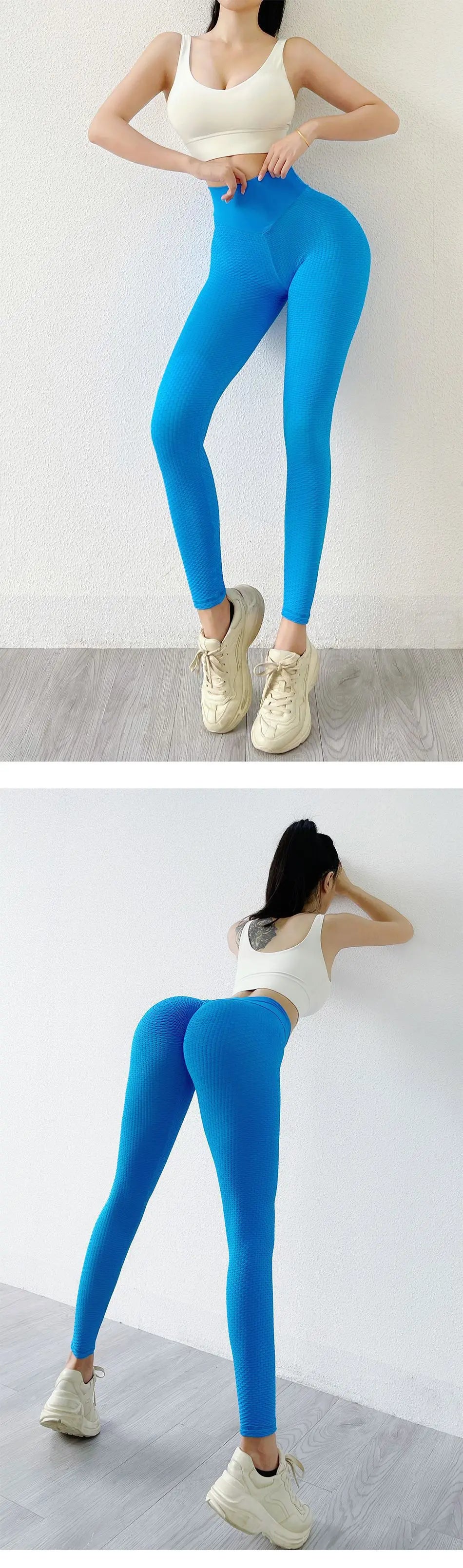 Leggings de yoga push up, efecto trasero fruncido, sin costuras, ropa deportiva, fitness, pantalones de yoga para mujer, colores brillantes, cintura alta, mallas de entrenamiento, pantalones deportivos.