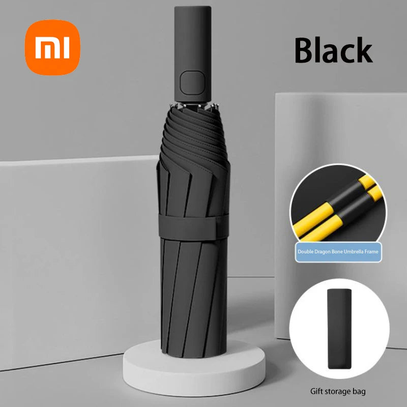 Paraguas automático Xiaomi de 24 pulgadas, color sólido, ligero, plegable, de gran formato, para exteriores, impermeable, con protección UV