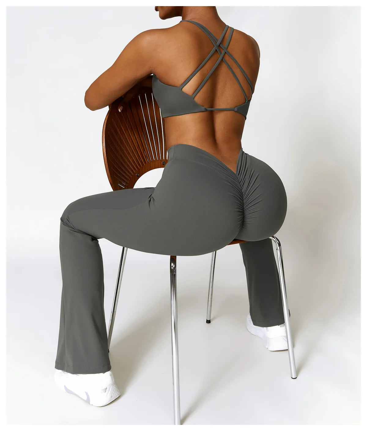 Pantalones de yoga de cintura alta y pernera acampanada para mujer, pantalones de pierna ancha para mujer, pantalones deportivos para gimnasio, entrenamiento físico, pantalones acampanados para baile latino.