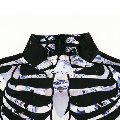 [You're My Secret] Halloween Women Adult Cosplay Jumpsuit Skeleton Bodysuit Female Zombies Party Outfit Sexy Zentai Costumes