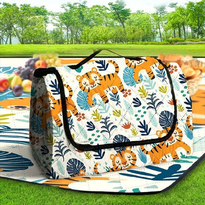 Alfombra de juegos para bebés, alfombra de actividades plegable para bebés, alfombra de playa para exteriores, manta de picnic impermeable para bebés, alfombra portátil para acampar en el campo, alfombra gruesa