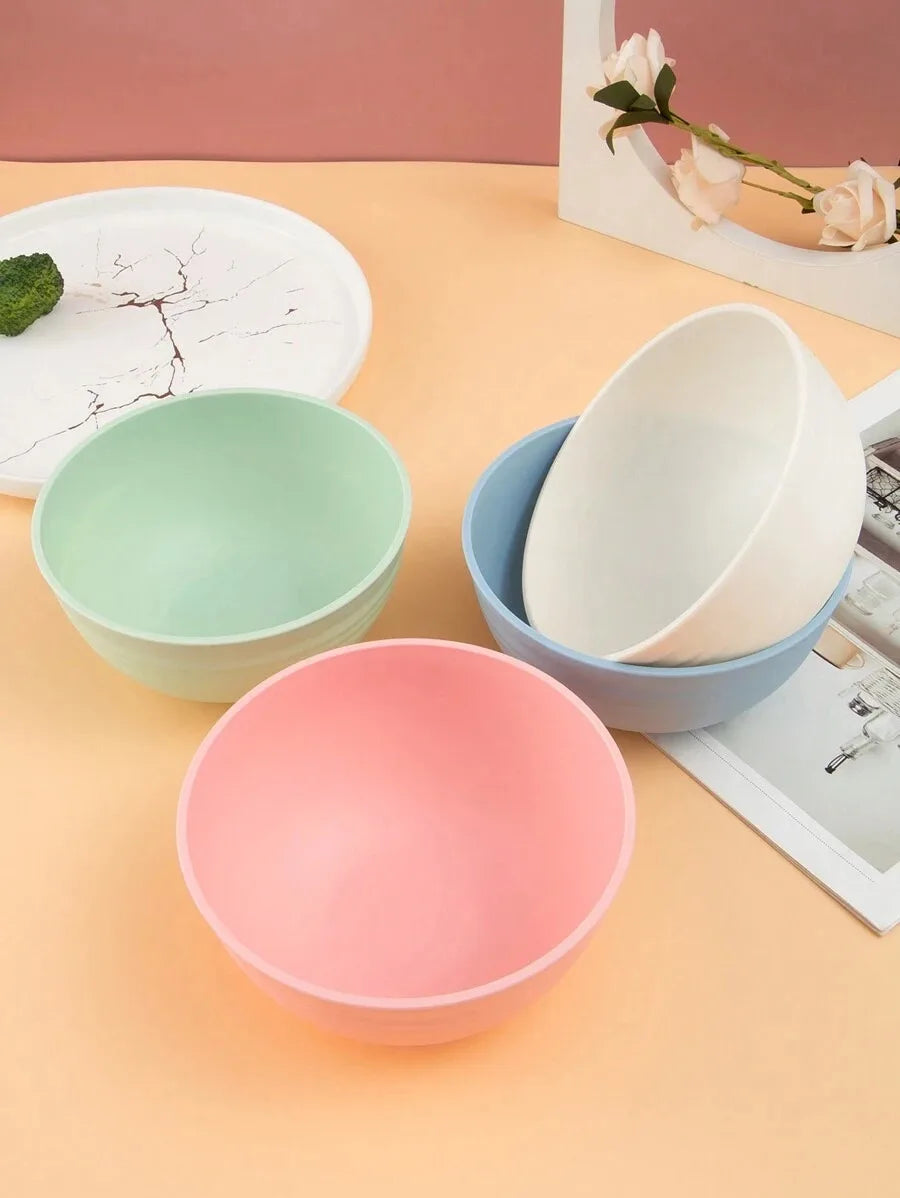 Juego de cubiertos de plástico reutilizables de 4/16/32 piezas, plato de cena/plato de postre/tazón de cereal/taza, para el hogar, fiesta de cumpleaños
