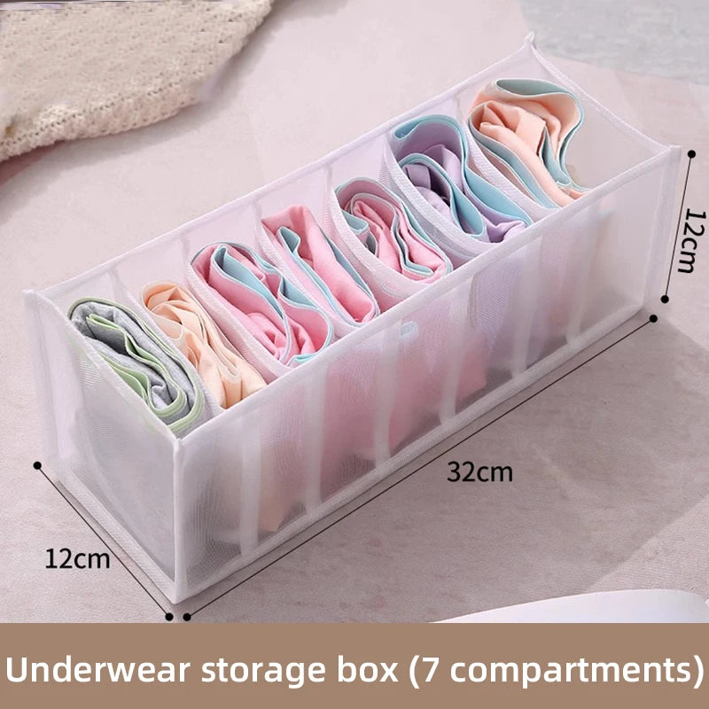Organizador de ropa, pantalones, ropa, vaqueros, caja de almacenamiento, armario, organización de ropa interior, sujetador, calcetines, compartimento, caja, armario