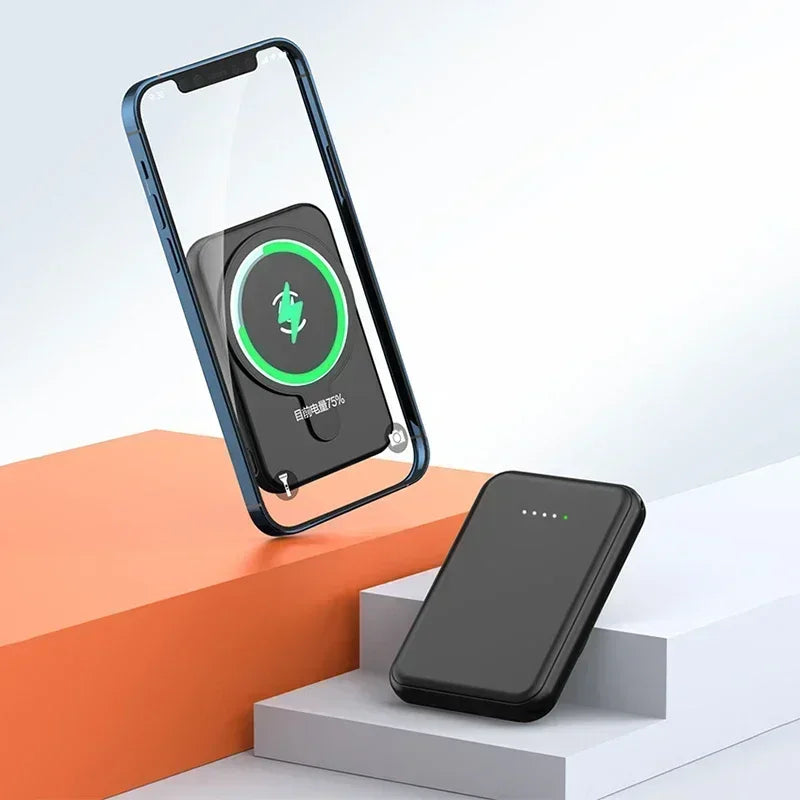 Cargador de batería externo portátil Xiaomi de 500.000 mAh con carga rápida inalámbrica y magnética para iPhone, Huawei y Samsung.