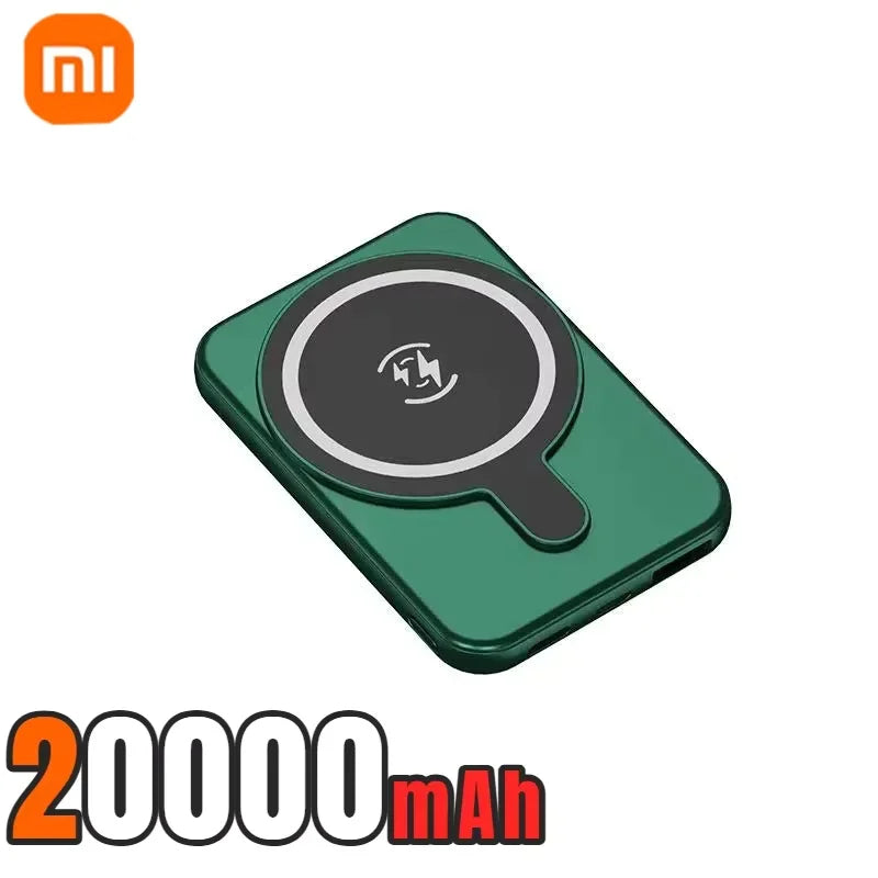 Cargador de batería externo portátil Xiaomi de 500.000 mAh con carga rápida inalámbrica y magnética para iPhone, Huawei y Samsung.