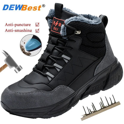 Zapatos de seguridad para electricistas, aislantes de 6 kV, antiaplastamiento y antiperforación, calzado de seguridad para hombres, para obras de construcción, zapatos de algodón.