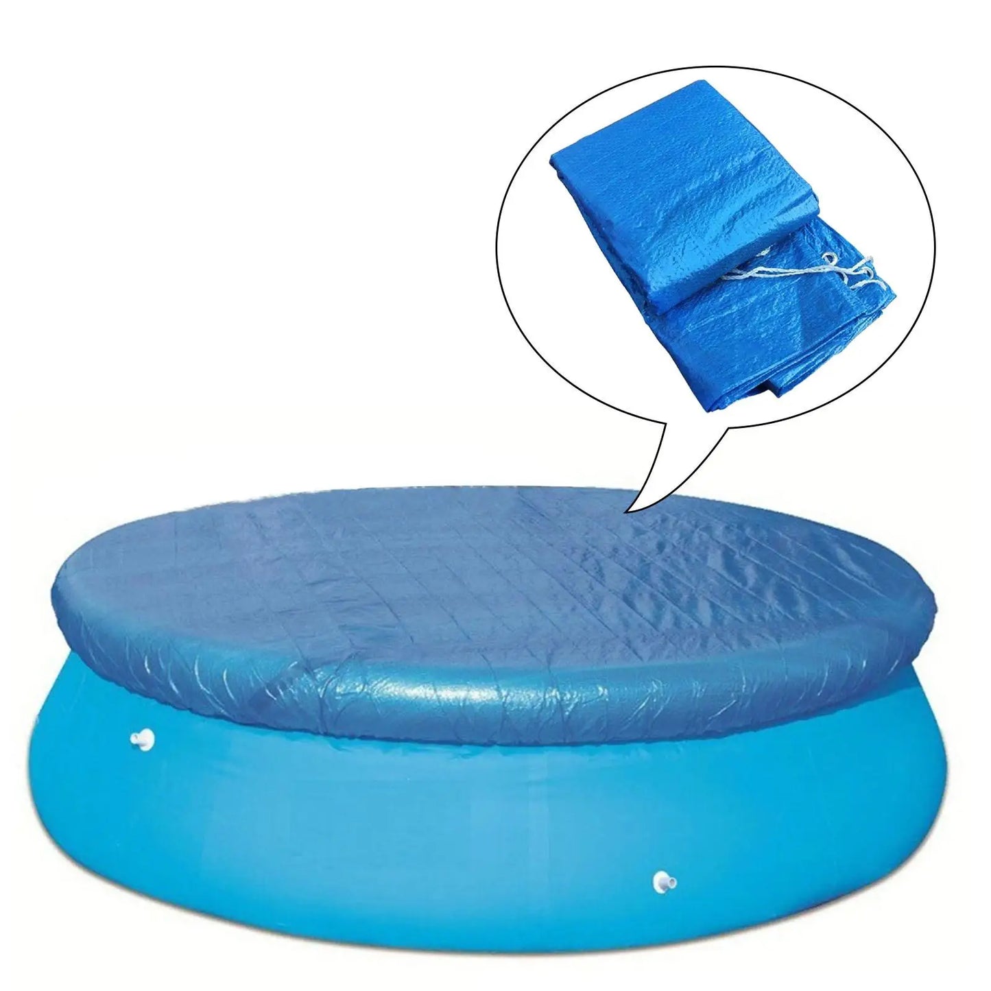Alfombra de piscina redonda, impermeable, duradera, térmica, a prueba de polvo, de polietileno, para piscina inflable, jardín, gimnasio