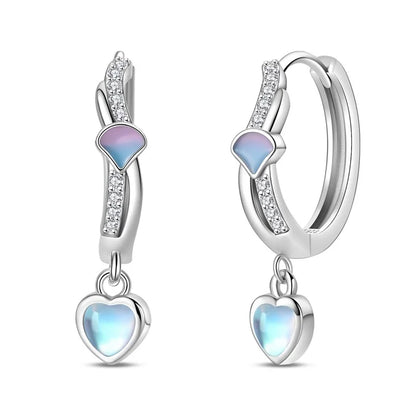 Pendientes de plata de ley 925 con diseño de mariposa, abeja, mariquita y flor de arcoíris para mujer, joyería de moda para fiestas de cumpleaños, regalos