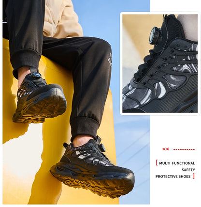 Calzado de seguridad talla 47 48 para hombre y mujer, zapatos de trabajo con puntera de acero, ligeros, botas de seguridad indestructibles, zapatillas de trabajo.