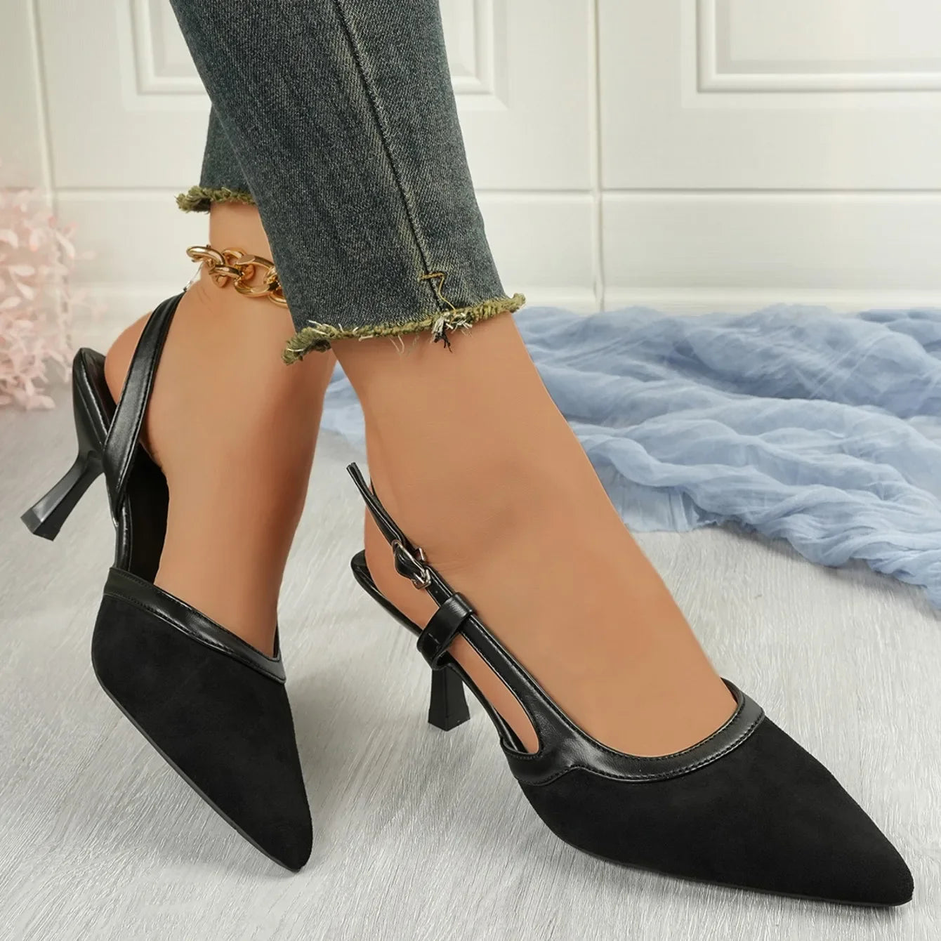 Sandalias de mujer de lujo de alta calidad, informales, de marca de moda, tacones altos, cómodas y elegantes, zapatos de verano 2025 para mujer.