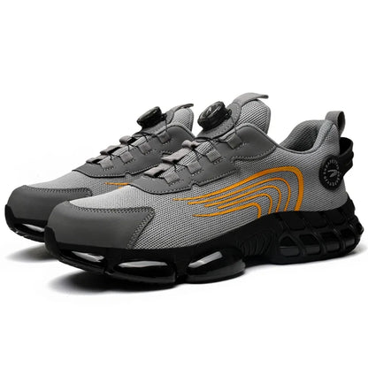 Summer Work Safety Protection Shoes Air Cushion Breathable Safety Shoes Anti-stabbing -smash Lightweight Sports Shoes For Men