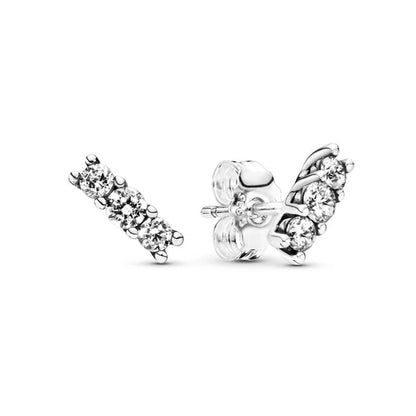 Pendientes de plata 925 con forma de corazón infinito y lazo brillante, originales, para mujer, regalo, joyería fina, 2025