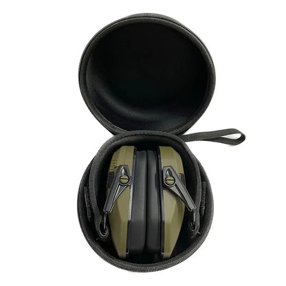Orejeras tácticas de caza activa con estuche para disparar, protección auditiva electrónica, auriculares de caza con reducción de ruido