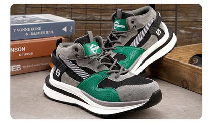 Nuevo calzado de seguridad para hombre, de cuatro estaciones, con puntera de acero antiaplastamiento y antiperforación, suela blanda antideslizante, para trabajo.