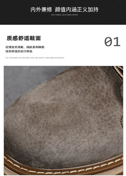 Botas de nieve para hombre, ideales para el invierno. Botas clásicas de caña alta para senderismo, con suela gruesa antideslizante y gran practicidad.