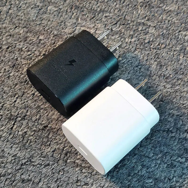 Cargador de 25 W con enchufe estadounidense para Samsung, adaptador de carga súper rápida para Galaxy S24, S23, S22, S21, S20 Ultra, Z Flip Fold, 6, 5, 4, 3, 2, A55, A35 y A25.