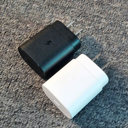 Cargador de 25 W con enchufe estadounidense para Samsung, adaptador de carga súper rápida para Galaxy S24, S23, S22, S21, S20 Ultra, Z Flip Fold, 6, 5, 4, 3, 2, A55, A35 y A25.