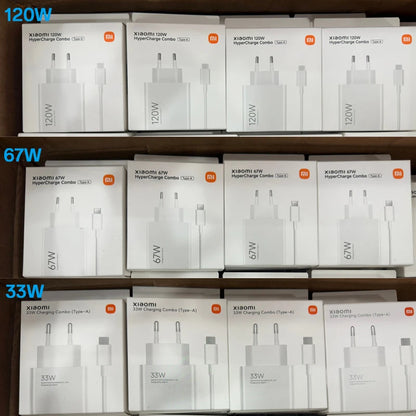 Xiaomi 90W Charger Fast Turbo Charging Wall Power Adapter 1M 6A Type C Cable Xiaomi Mi 15 14 Ultra Pro POCO X7 X6 Redmi Note 11T