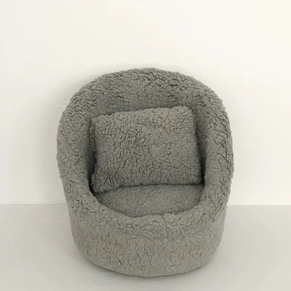 2 piezas de sofá para bebé, accesorios de fotografía para recién nacidos, silla suave de color sólido con juego de cojines y almohadas, accesorios para estudio fotográfico de bebés.