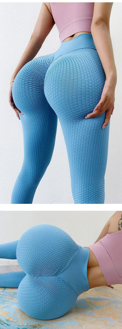 Leggings de yoga push up, efecto trasero fruncido, sin costuras, ropa deportiva, fitness, pantalones de yoga para mujer, colores brillantes, cintura alta, mallas de entrenamiento, pantalones deportivos.