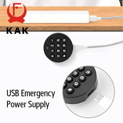 Cerraduras de seguridad KAK con contraseña para gabinetes, cerradura de puerta sin llave, cerradura de código de combinación para cajones, cerradura de taquilla de gimnasio, cerradura electrónica para muebles
