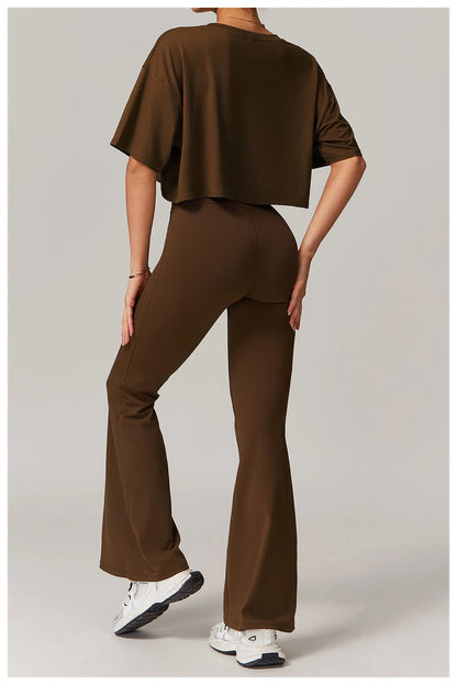 Leggings de yoga de cintura alta, estilo campana, transpirables, pantalones de yoga, para fitness, correr, realzar glúteos, entrenamiento en el gimnasio, ropa deportiva, pantalones de pierna ancha.