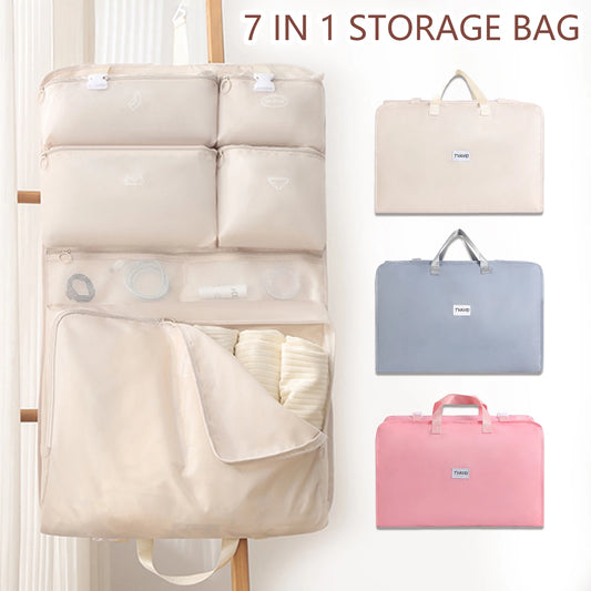 Organizador de viaje para sujetadores, ropa interior, calcetines, bolsa de almacenamiento colgante, bolsa impermeable para cosméticos y artículos de tocador, bolsa de viaje grande