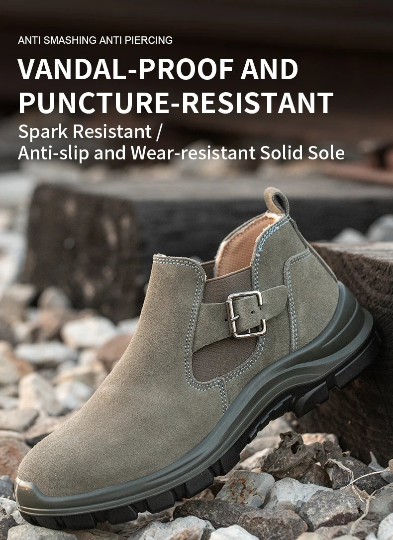 Zapatos de seguridad de moda con puntera de acero para hombre, zapatillas de trabajo, tenis de seguridad, protección industrial para los pies. Originales.