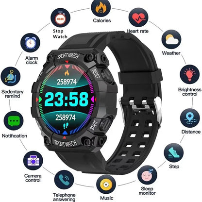 FD68 - Nuevos relojes inteligentes para hombre y mujer, con Bluetooth, táctil, pulsera de fitness, relojes deportivos conectados para iOS y Android