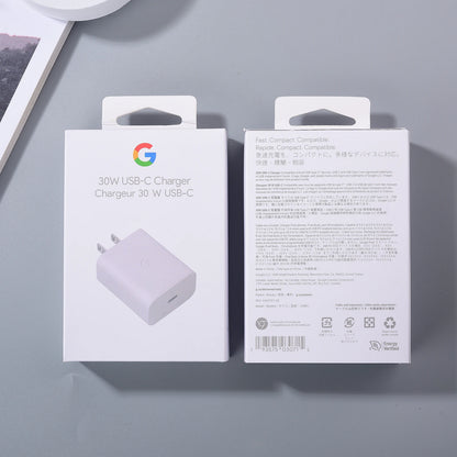 Cargador original de 30 W para Google Pixel 9, 8, 7, 6 Pro XL, 8 A, 7 A, carga rápida, enchufe UE/EE. UU., compatible con dispositivos USB-C.