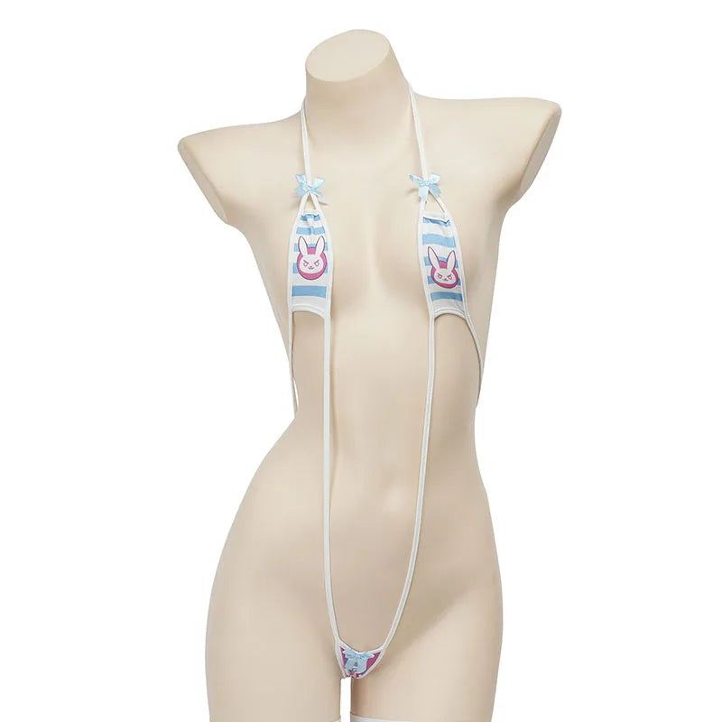 Nuevo microbikini transparente para mujer, lencería sexy, mono erótico en forma de V, miniropa interior elegante, trajes de cosplay porno, conjunto sexual con la espalda al descubierto